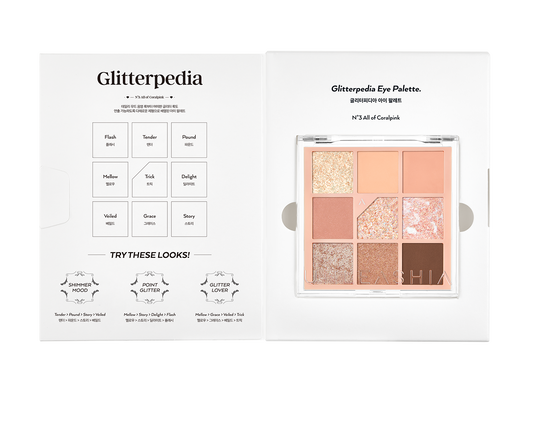 UNLEASHIA | Glitterpedia Eye Palette - 3 All of Coralpink - 6,6g