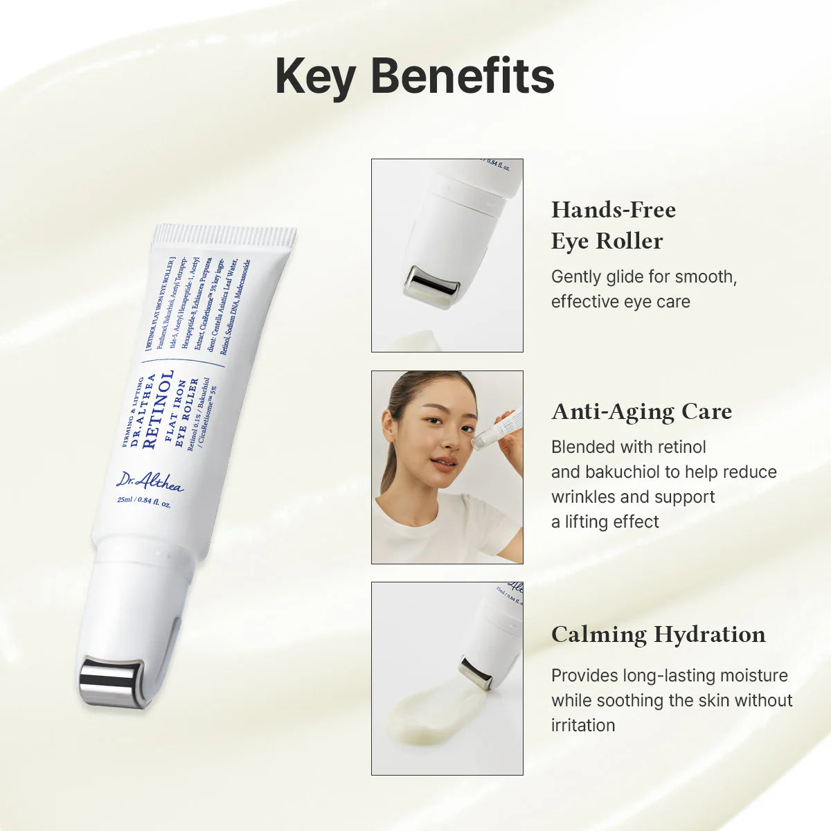 Dr. Althea | Retinol Flat Iron Eye Roller 25ml (Crema contorno occhi)
