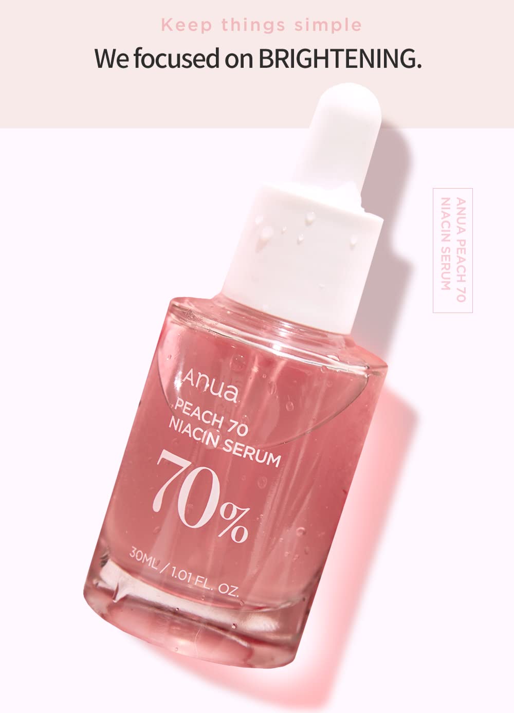 ANUA | Peach 70% Niacinamide Serum 30 ml (Siero Viso)