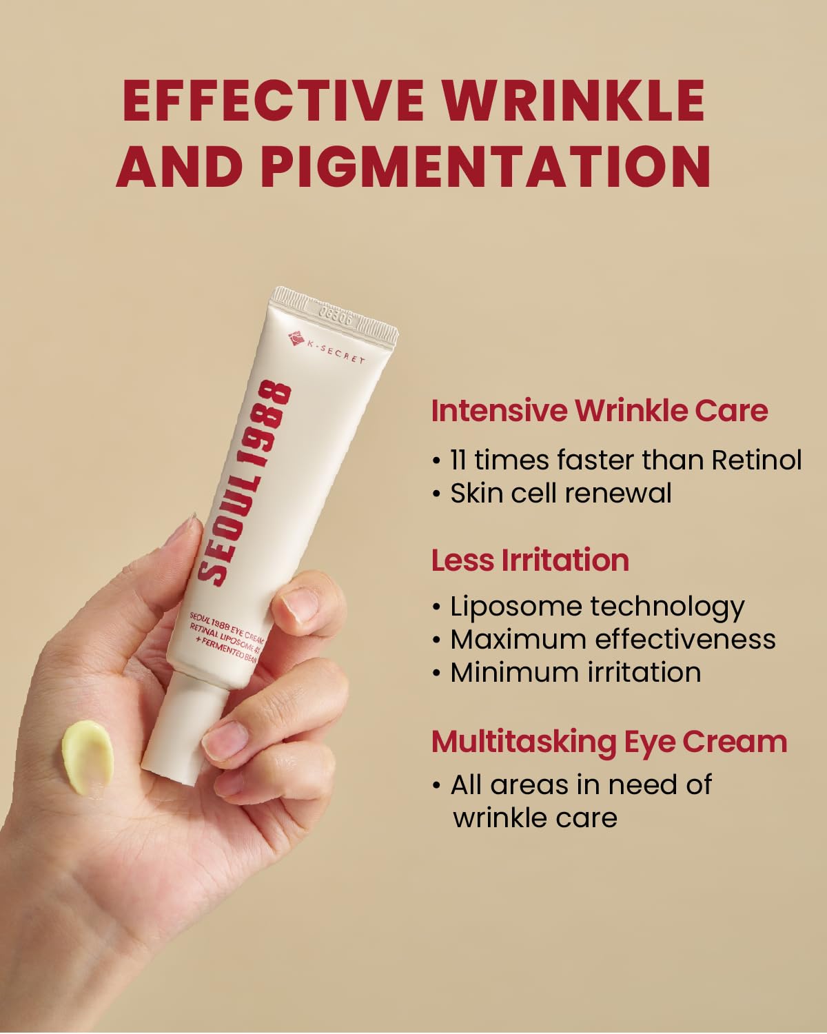K-SECRET | Seoul 1988 Eye Cream: Retinal Liposome 4% + Fermented Bean - 30ml (Crema contorno occhi)