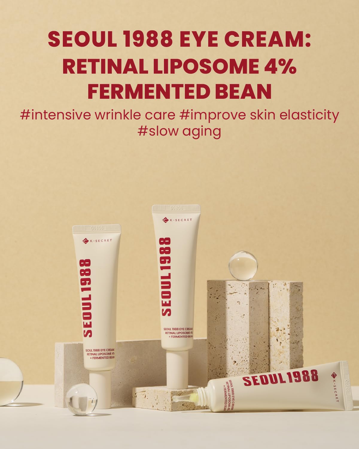 K-SECRET | Seoul 1988 Eye Cream: Retinal Liposome 4% + Fermented Bean - 30ml (Crema contorno occhi)