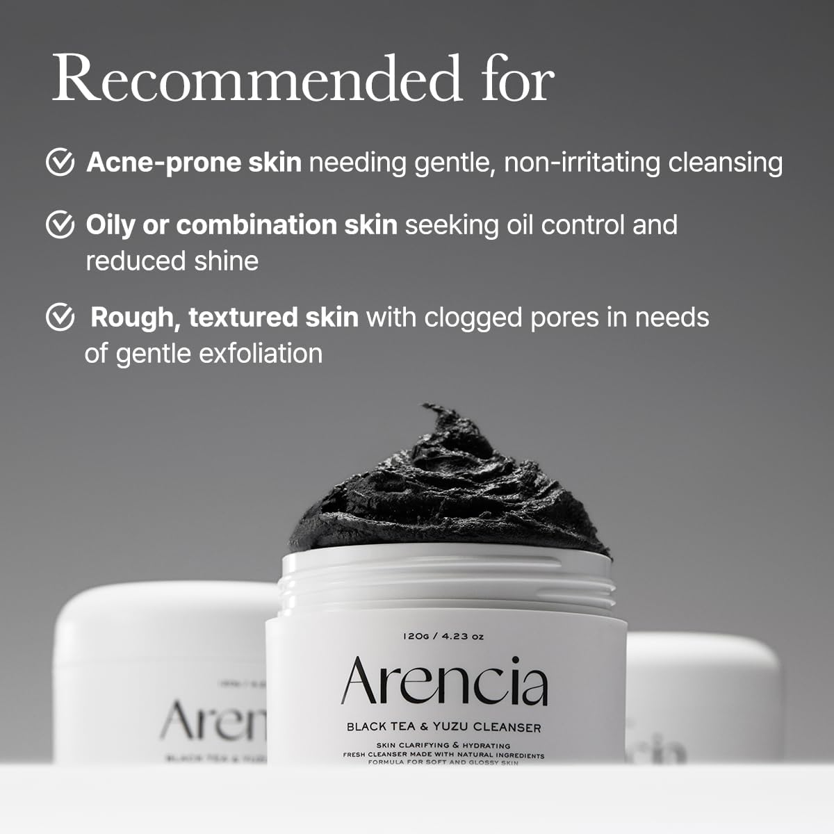 Arencia | Black Tea & Yuzu Rice Mochi Cleanser 120g