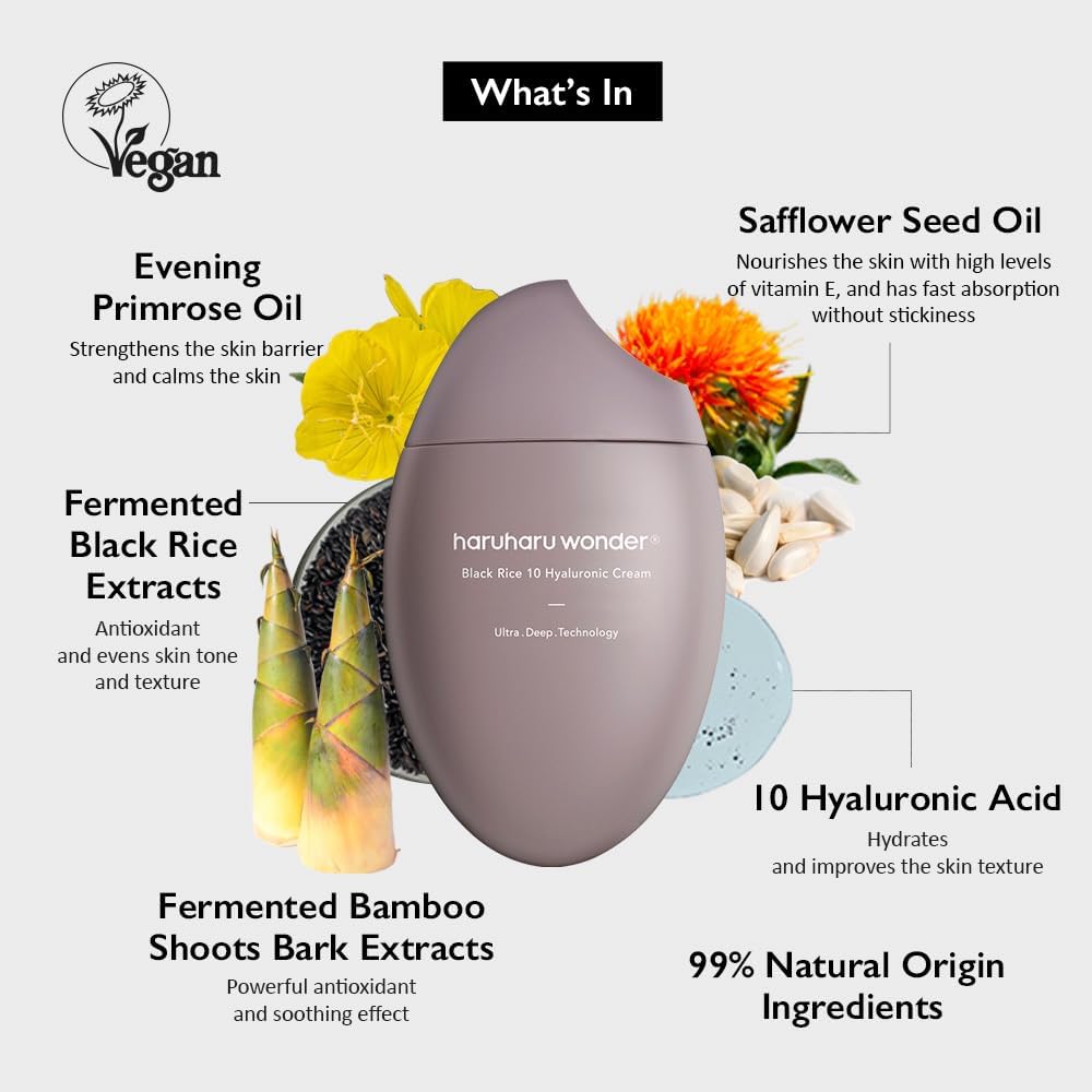 HARUHARU WONDER | Black Rice Hyaluronic Cream 50ml (Crema viso)