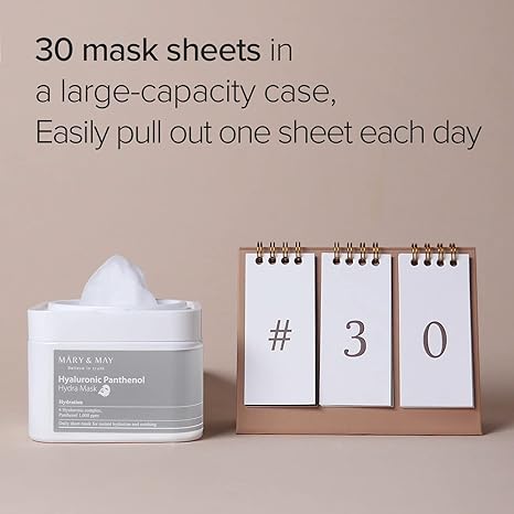 MARY & MAY | Hyaluronic Panthenol Hydra Mask 30pc (Maschere In Tessuto)