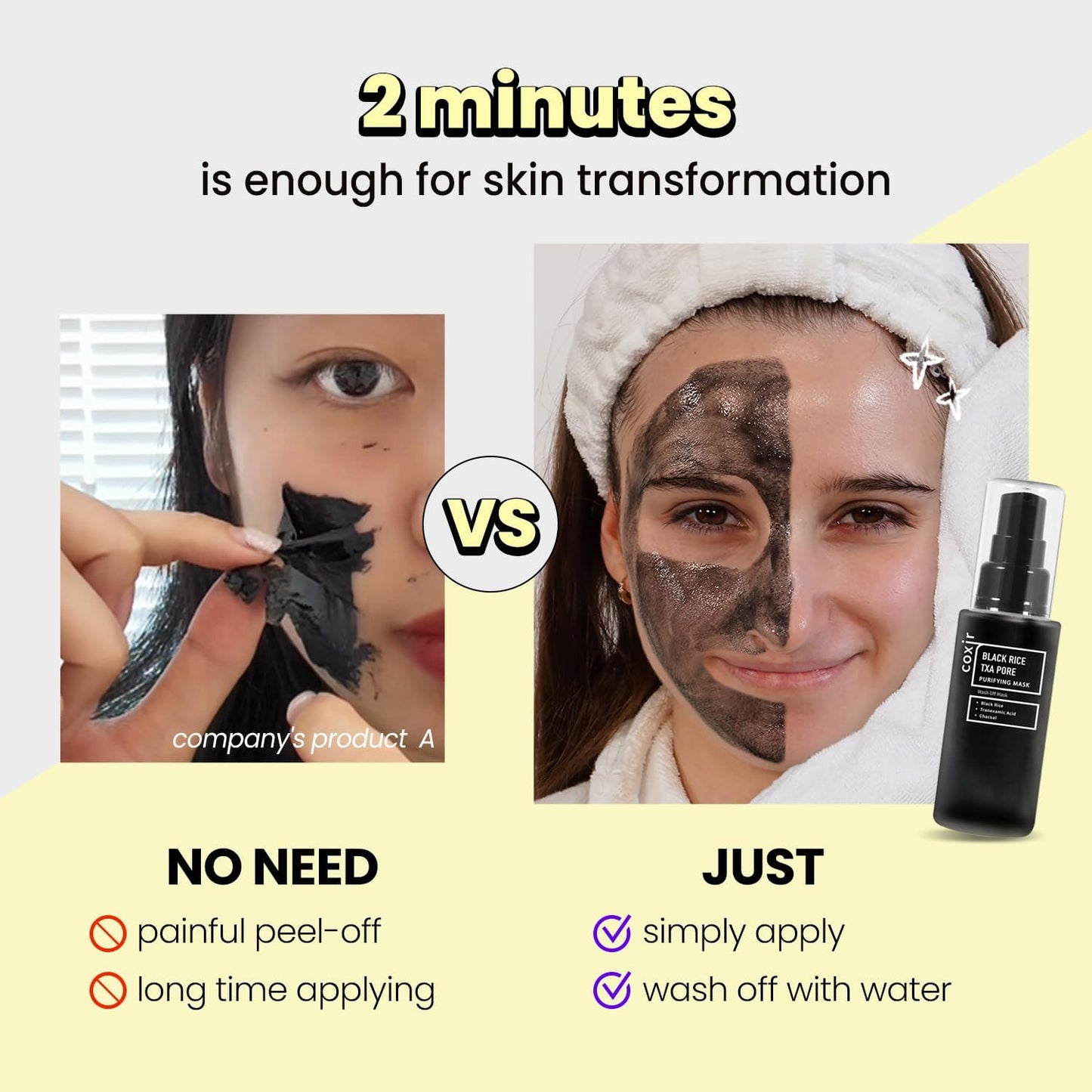 COXIR | Black Rice TXA Pore Mask 50ml (Maschera per pori)