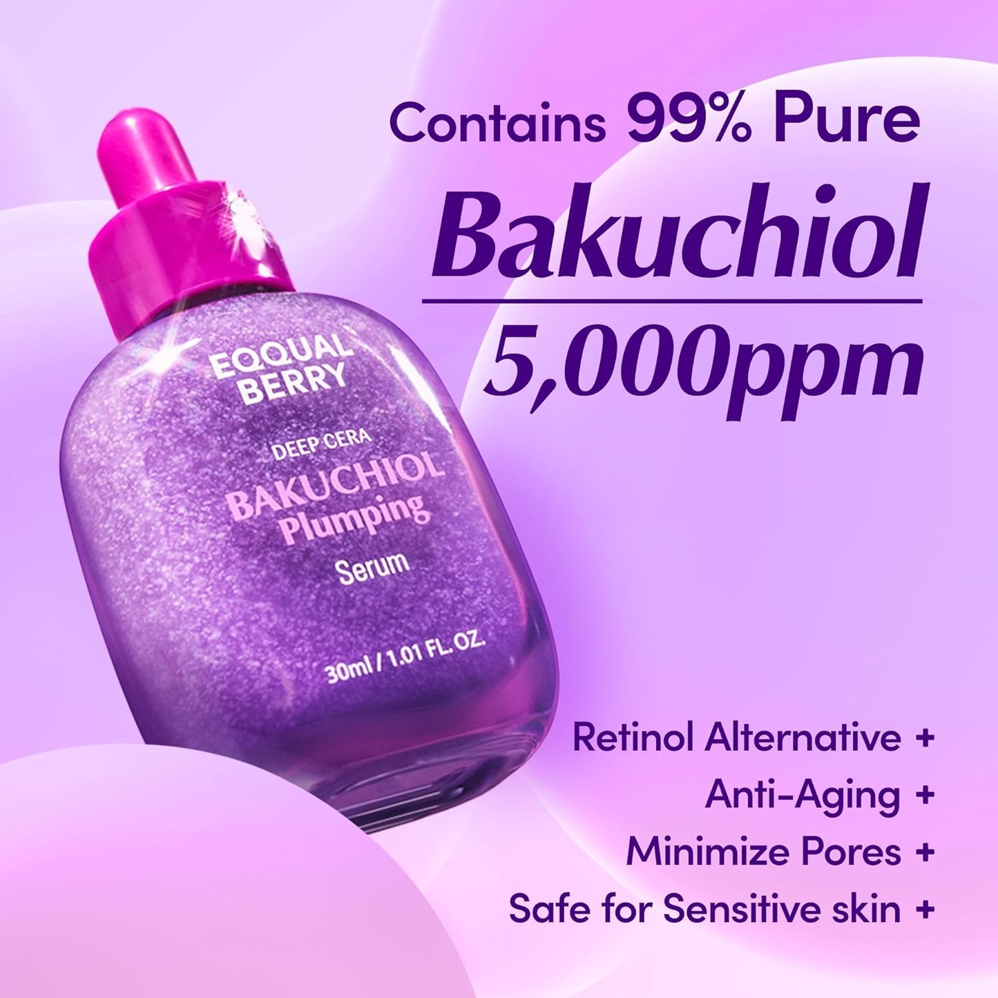 EQQUALBERRY | Bakuchiol Plumping Serum 30ml
