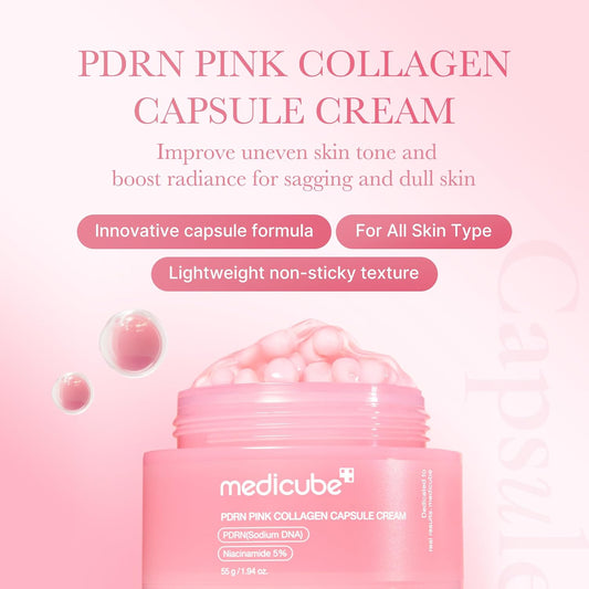 MEDICUBE | PDRN Pink Collagen Capsule Cream 55g (Boba Cream)