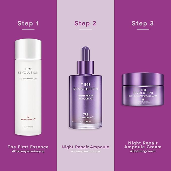 MISSHA | Time Revolution Night Repair Ampoule 5X- 50 ml (Siero viso)