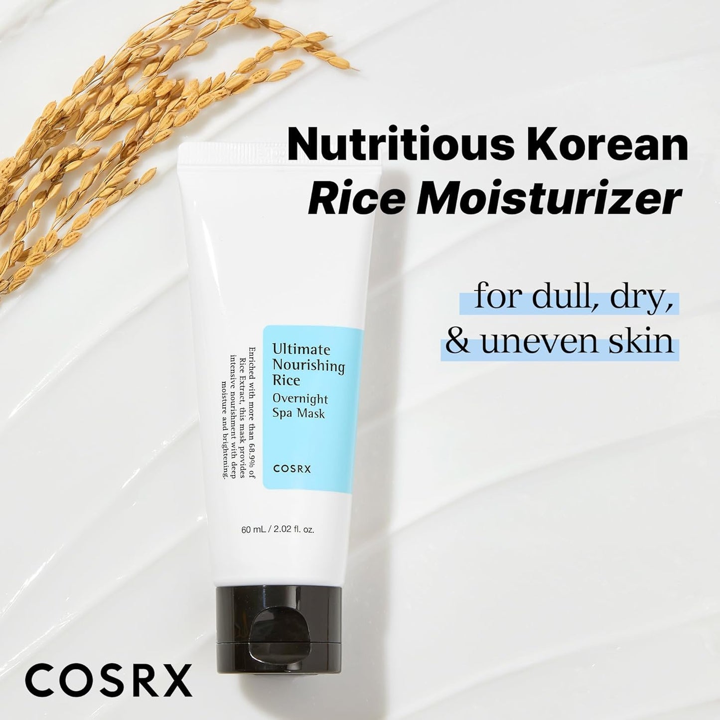 COSRX | Ultimate Nourishing Rice Overnight Spa Mask 60 ml (Maschera notturna)
