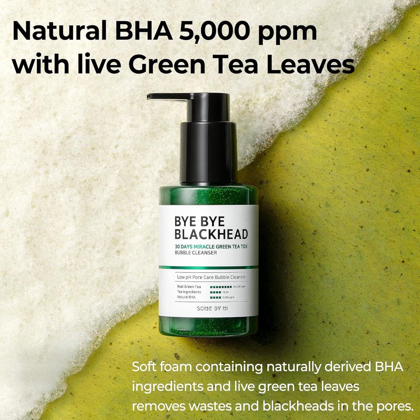 SOME BY MI | Bye Bye Black Head Miracle Green Tea Tox Bubble Cleanser - 100ml
