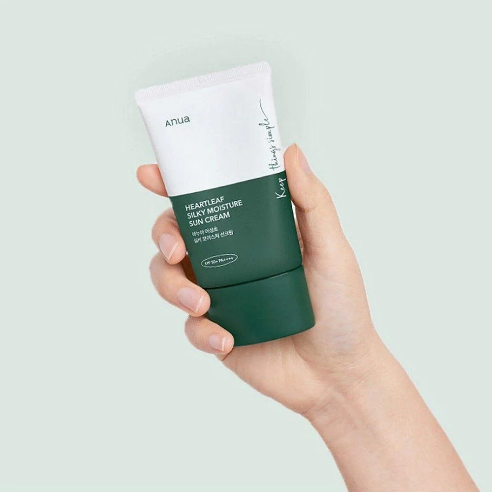 ANUA | Heartleaf Silky Moisture Sun Cream SPF50+/PA++++ 50ml (Protezione solare)