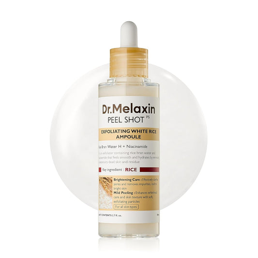 Dr. Melaxin | Peel Shot Exfoliant White Rice Ampoule 80ml