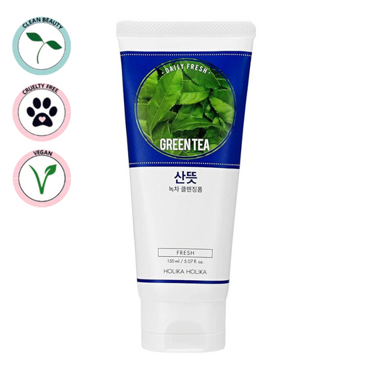 HOLIKA HOLIKA | Daily Fresh Green Tea Cleansing Foam 150 ml (Detergente viso)