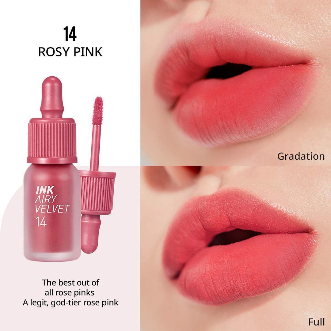 PERIPERA | Ink Airy Velvet Lip Tint - 14 Rosy Pink (Tinta Labbra)