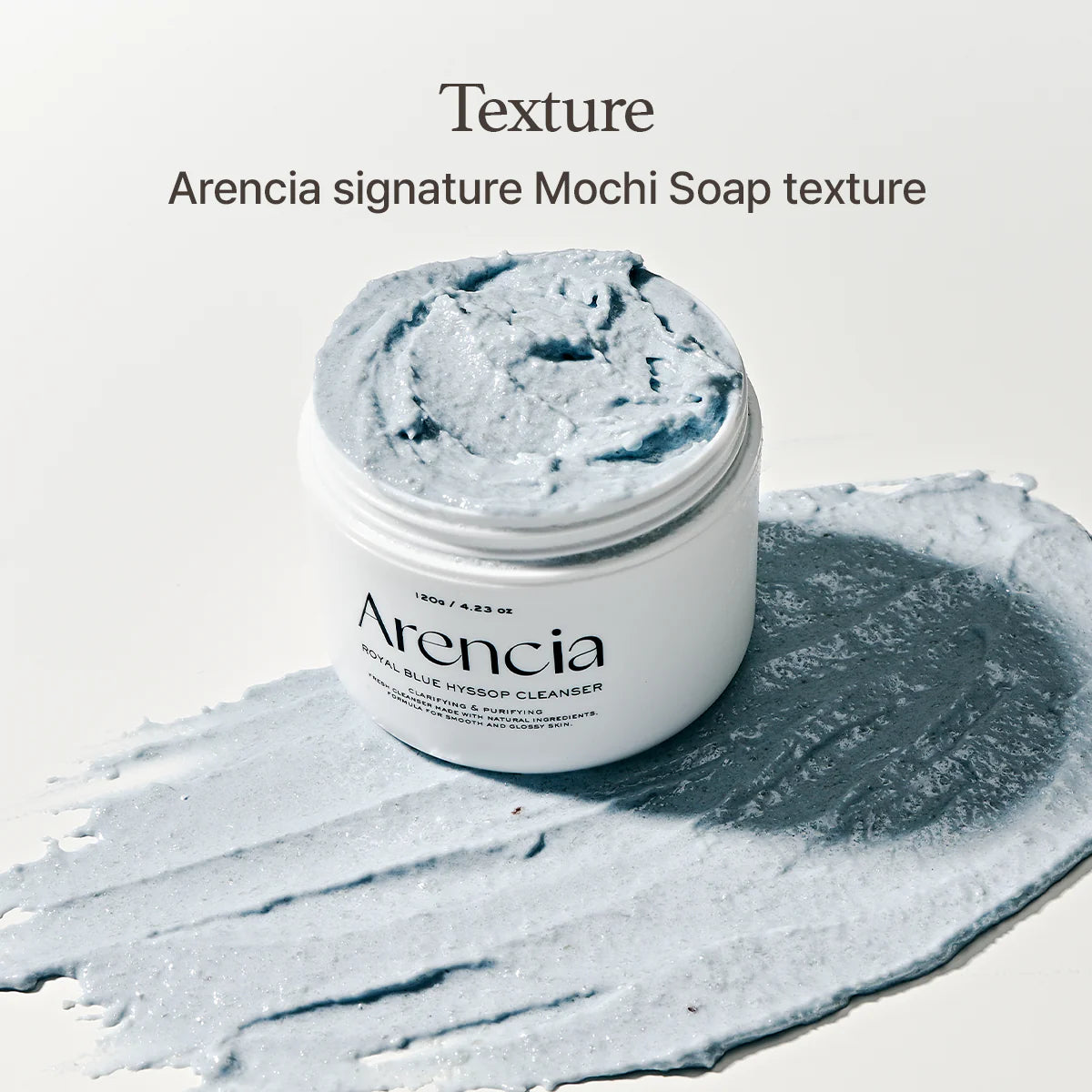 ARENCIA | Fresh Blue Hyssop Rice Mochi Cleanser 120g