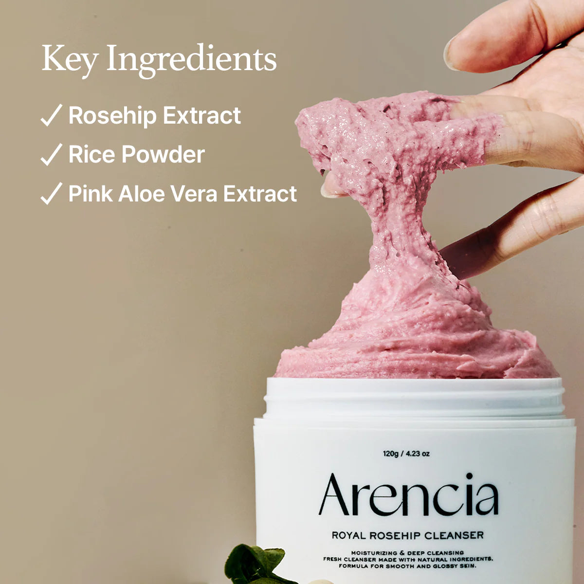 ARENCIA | Fresh Rosehip Mochi Cleanser 120g