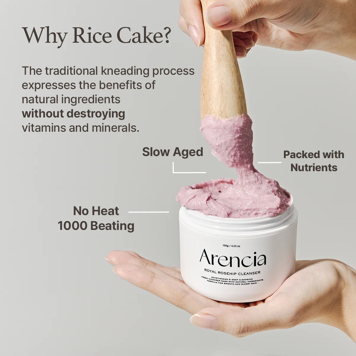 ARENCIA | Fresh Rosehip Mochi Cleanser 120g