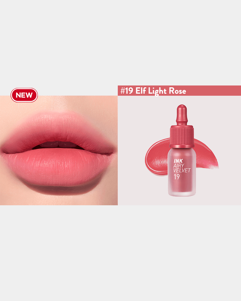 PERIPERA | Ink Airy Velvet Lip Tint - 19 Elf Light Rose (Tinta Labbra)