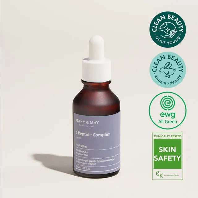Mary& May | 6 Peptide Complex Serum - 30ml (Siero Viso)