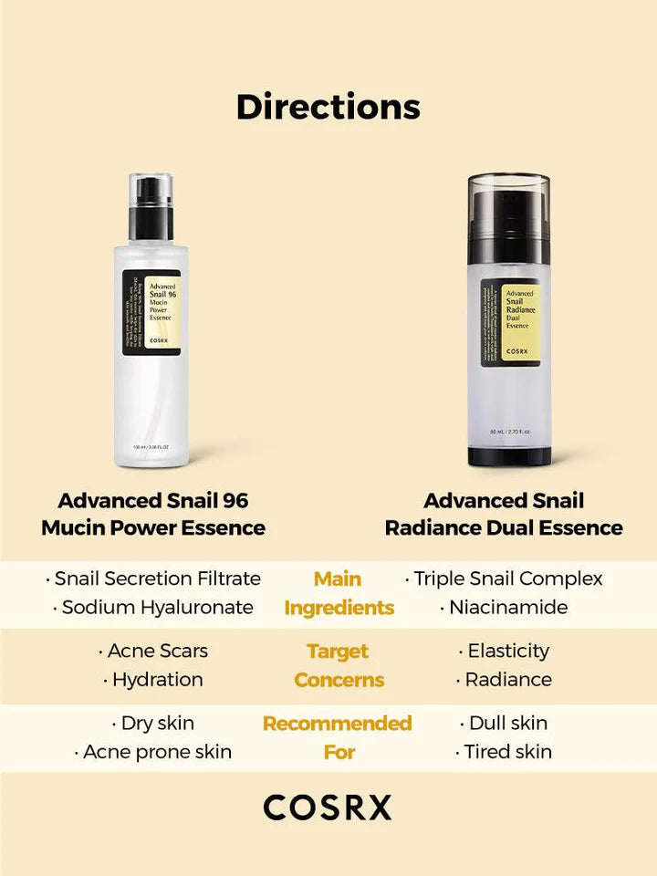 COSRX | Advanced Snail Radiance Dual Essence 80ml