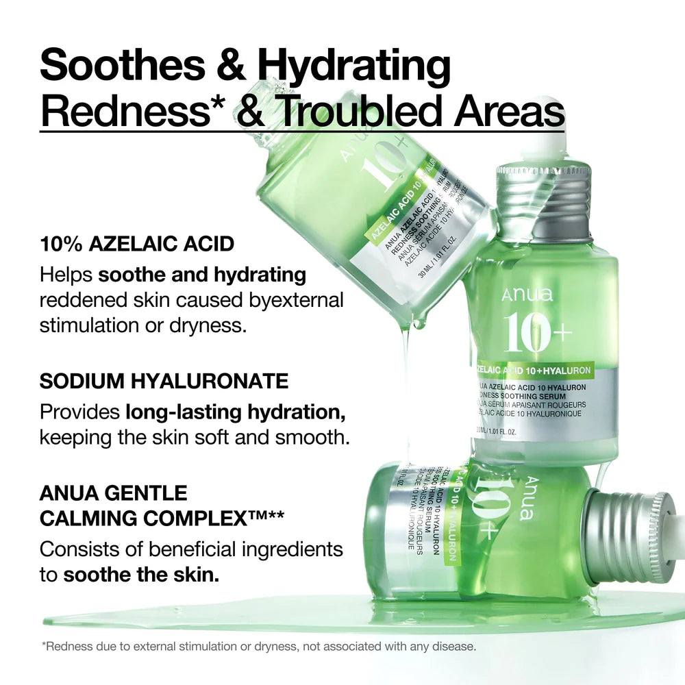 ANUA | Azelaic Acid 10 Hyaluron Redness Soothing Serum 30ml