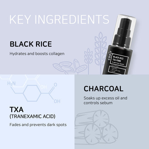 COXIR | Black Rice TXA Pore Mask 50ml (Maschera per pori)