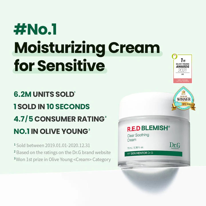 Dr.G | R.E.D Blemish Clear Soothing Cream - 70ml (Crema Viso)