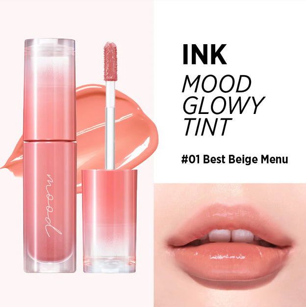 PERIPERA | Ink Mood Glowy Tint 01 Best Beige Menu 4g (Tinta Labbra)