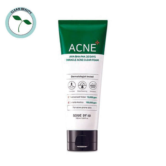 Some by Mi | Aha-Bha-Pha-30days Miracle Acne Clear Foam - 100ml (detergente viso)