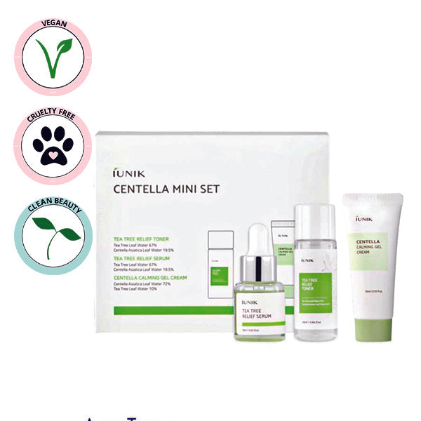 IUNIK | Centella Mini Set (Tonico-Siero-Crema formato mini)