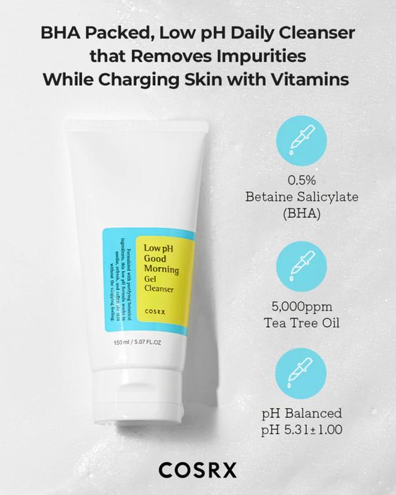 COSRX | Low ph Good Morning Gel Cleanser 20ml - 150ml (Detergente Viso)