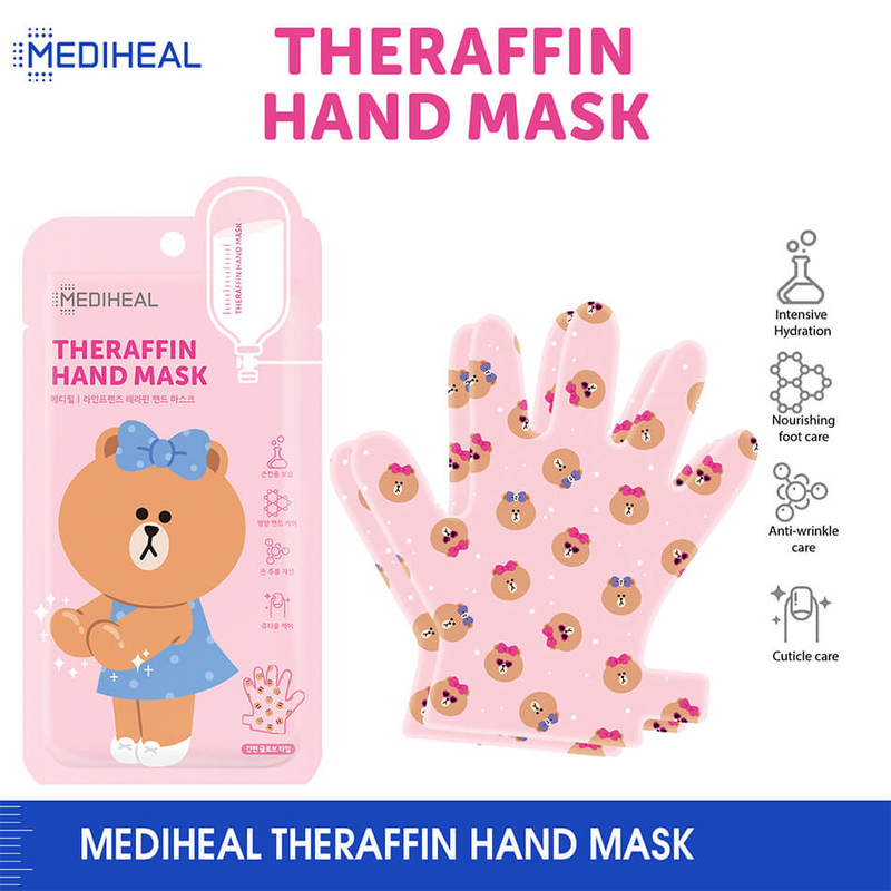 MEDIHEAL | Line Friends Theraffin Hand Mask - 1pz (Maschera Mani)