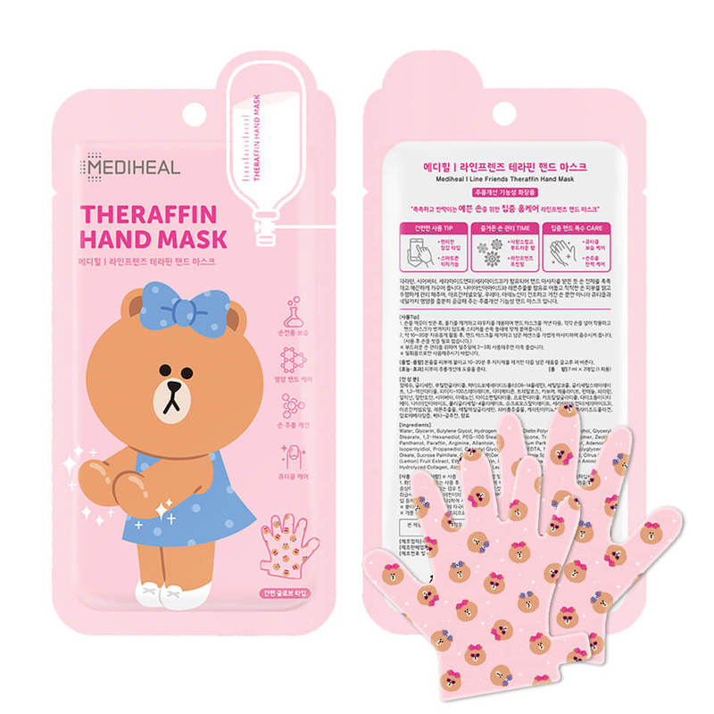 MEDIHEAL | Line Friends Theraffin Hand Mask - 1pz (Maschera Mani)
