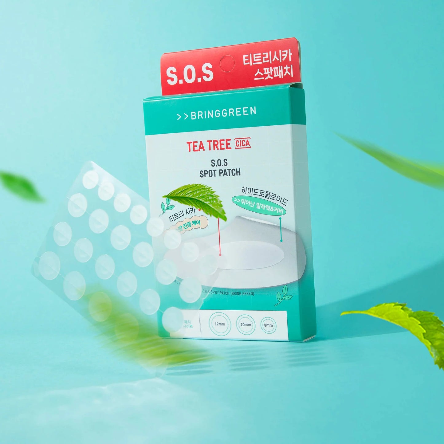 BRINGGREEN | Teatree Cica SOS Spot Patch (75+25) pezzi (Patch brufoli)