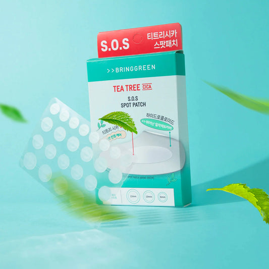 BRINGGREEN | Teatree Cica SOS Spot Patch (75+25) pezzi (Patch brufoli)