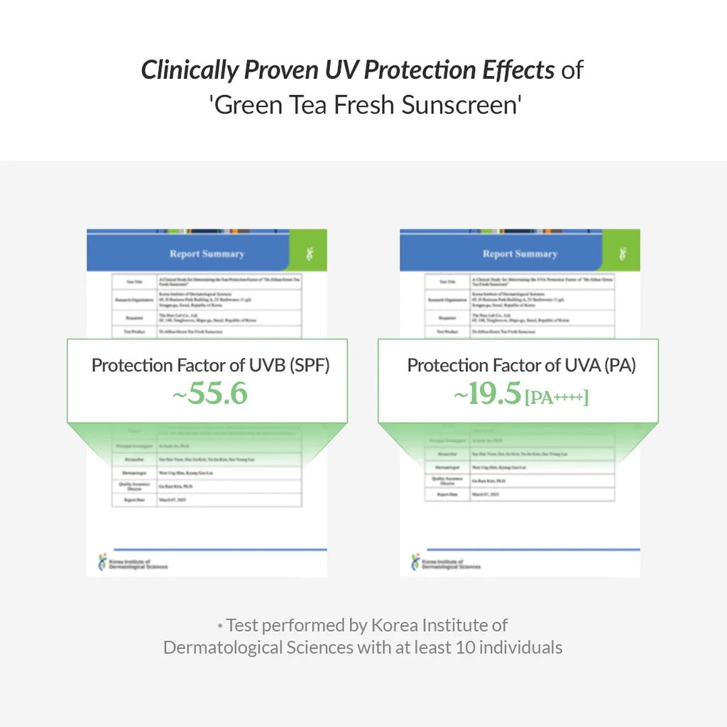 DR. ALTHEA | Green Tea Fresh Sunscreen 45ml (Protezione Solare)
