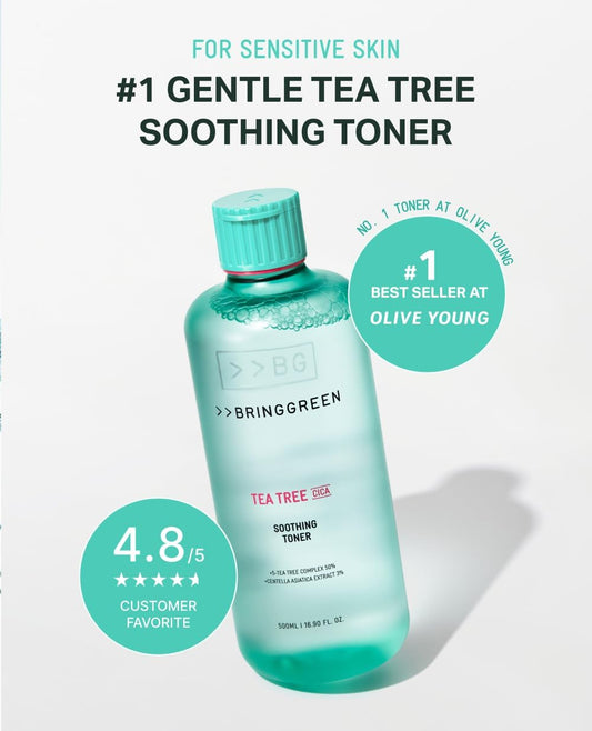 BRINGGREEN | Tea Tree Cica Soothing Toner 250ml (Tonico viso)