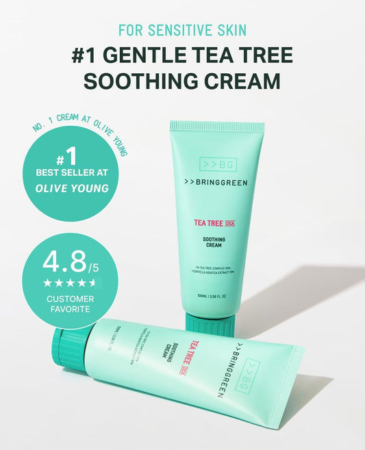 BRINGGREEN | Tea Tree Cica Soothing Cream Plus 100ml (Crema viso)