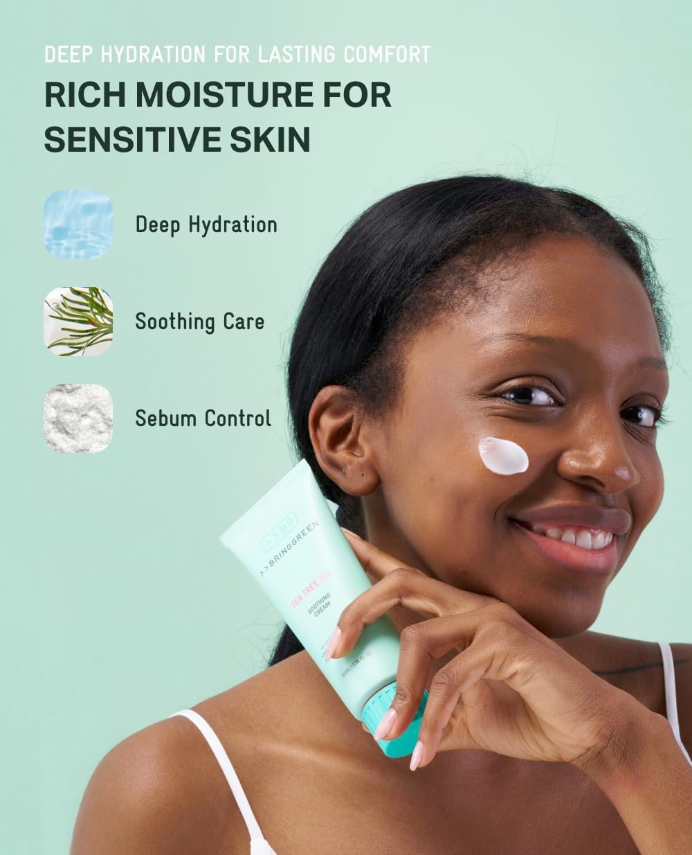 BRINGGREEN | Tea Tree Cica Soothing Cream Plus 100ml (Crema viso)