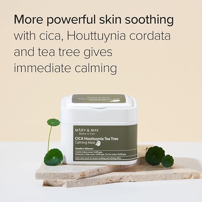 MARY & MAY | CICA Houttuynia Tea Tree Calming Mask 30pcs (Maschere In Tessuto)