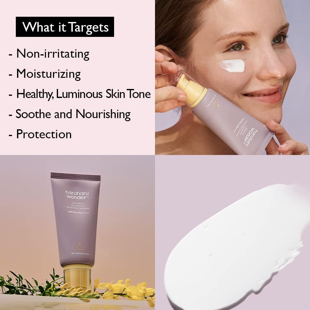 HARUHARU WONDER | Black Rice Pure Mineral Relief Daily Sunscreen SPF50+/PA++++ 50ml