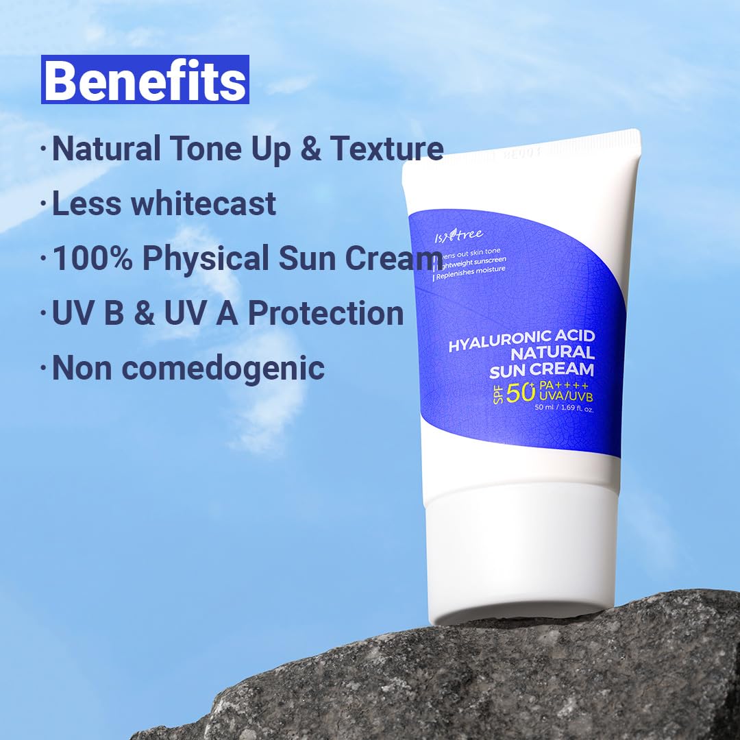 Isntree | Hyaluronic Acid Natural Sun Cream Spf 50+ Pa++++ - 50ml