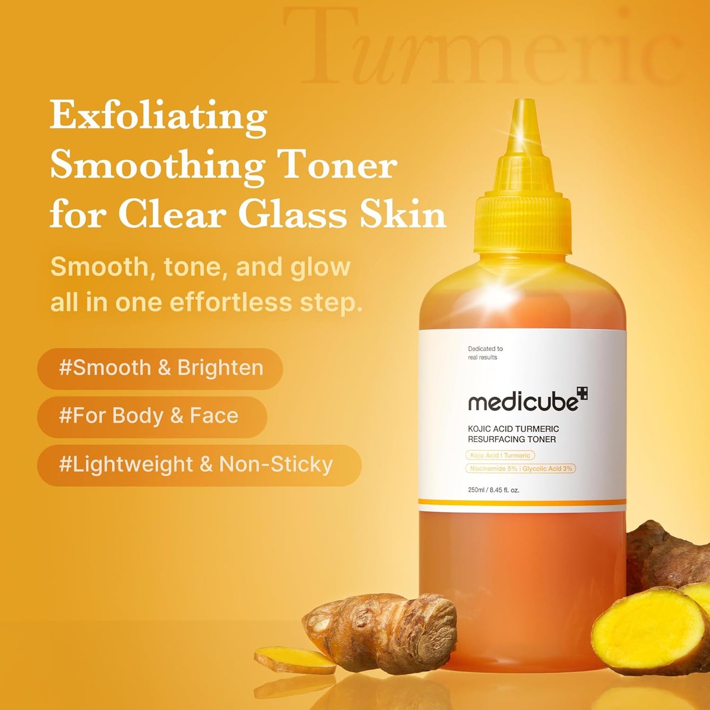 Medicube | Kojic Acid Turmeric Resurfacing Toner 250ml