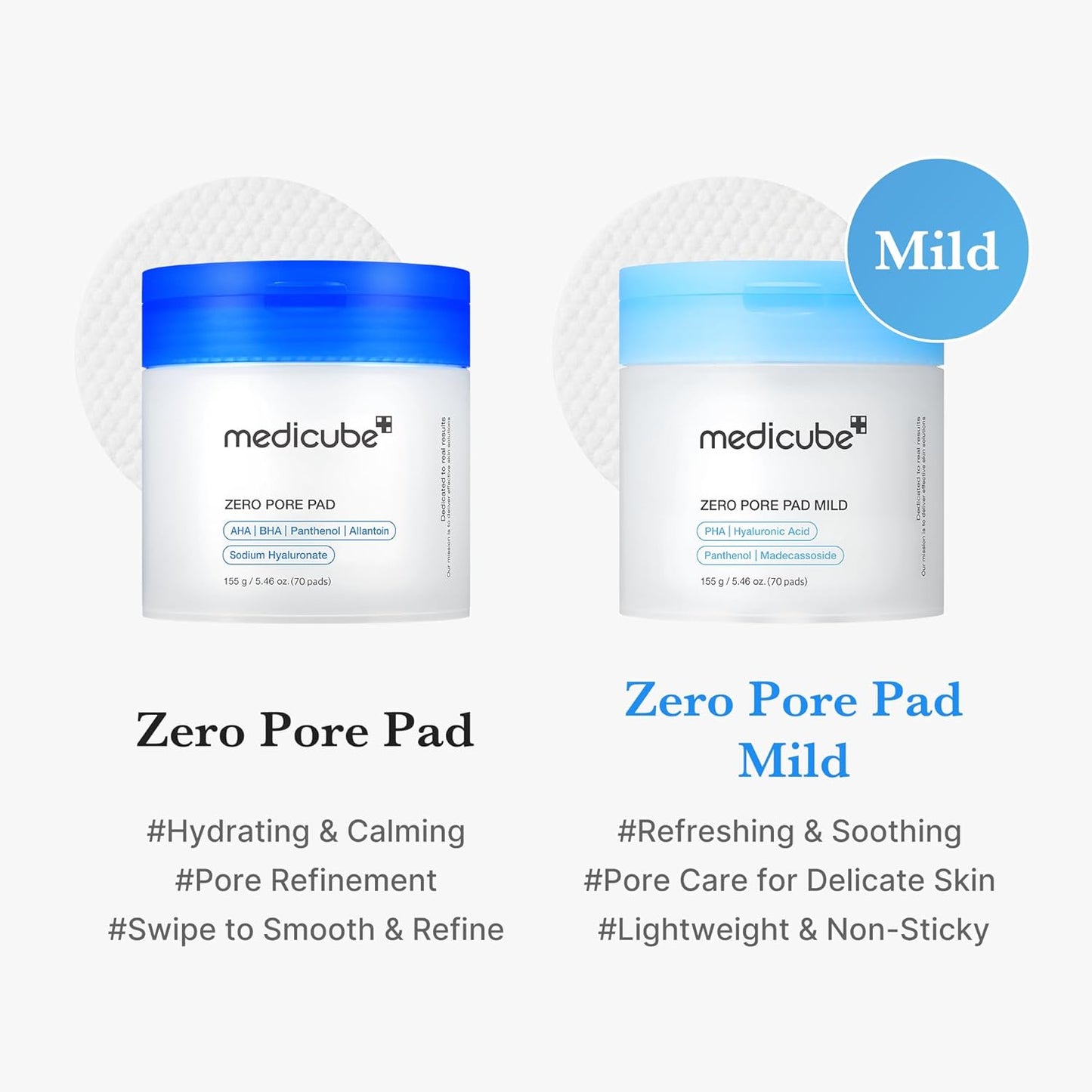MEDICUBE | Zero Pore Pad Mild 70pcs 155g