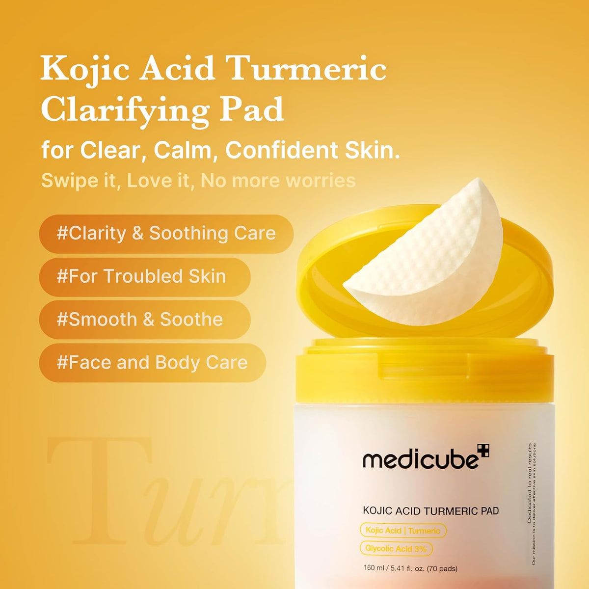 Medicube | Kojic Acid Turmeric Toner Pad 160ml (70pads)