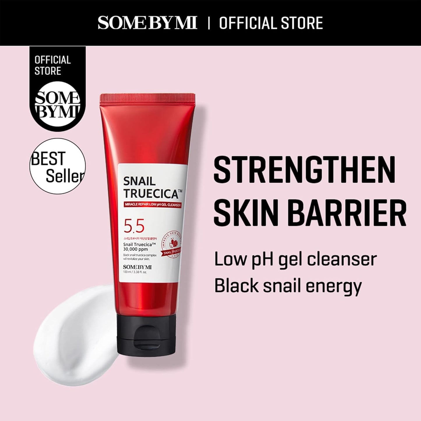 SOMEBYMI | Snail TrueCICA Miracle Repair Low Ph Gel Cleanser 100ml (Detergente viso)