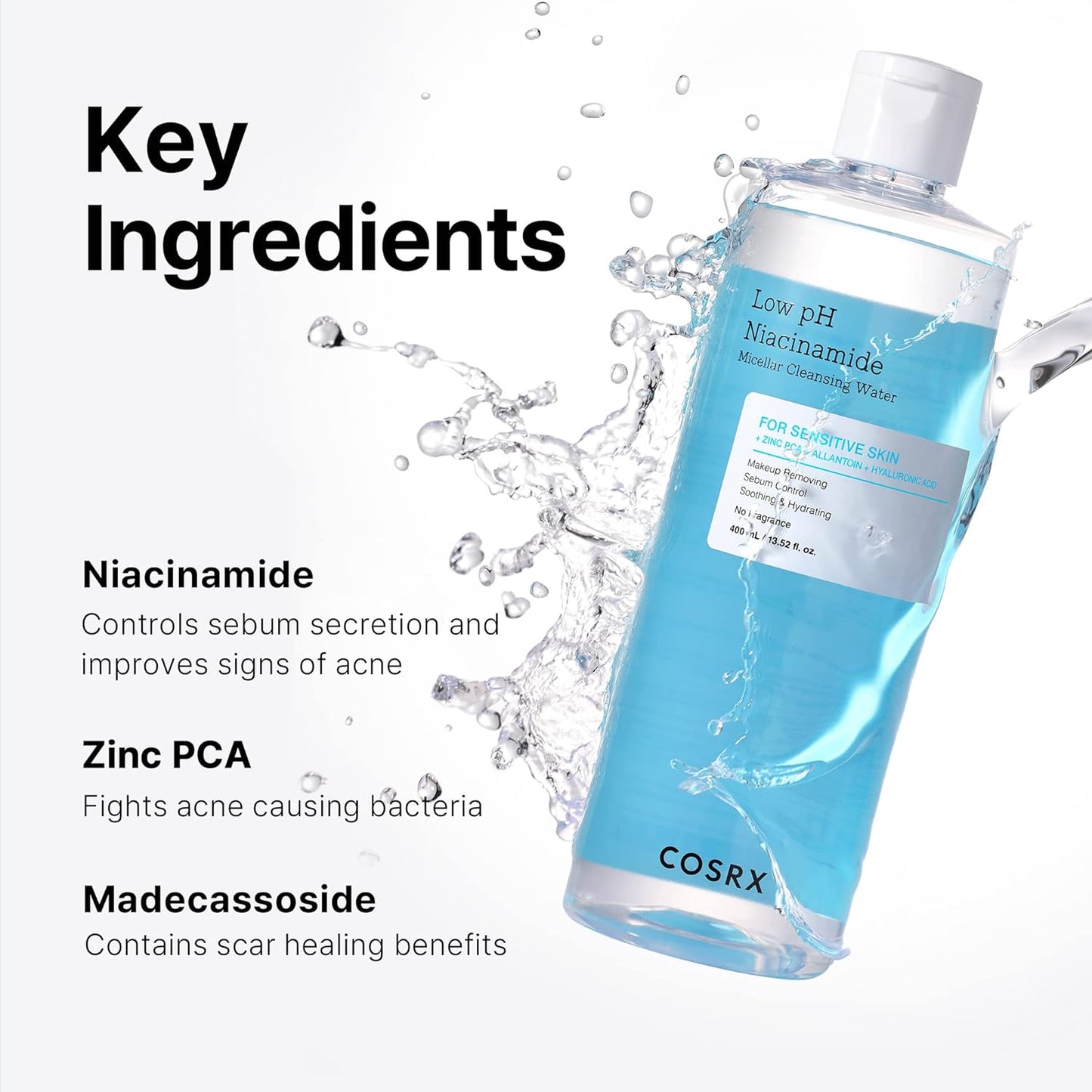 Cosrx | Low Ph Niacinamide Micellar Cleansing Water - 400ml (Acqua micellare)