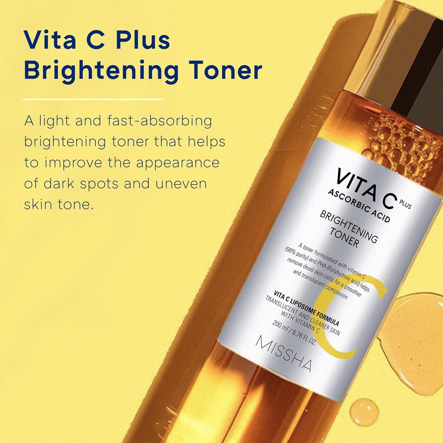 Missha | Vita C Plus Brightening Toner - 200ml (Tonico)