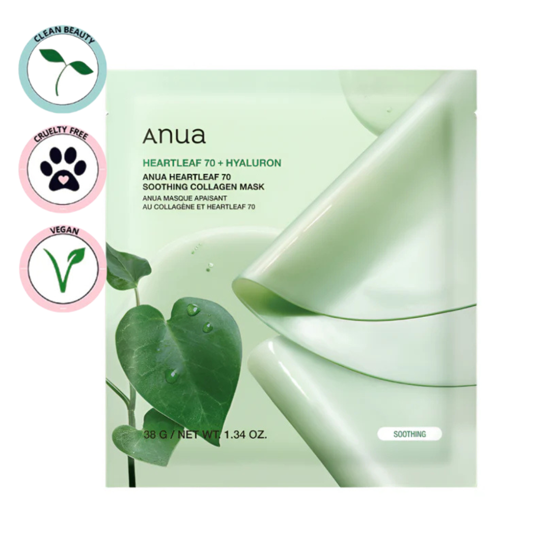 ANUA | Heartleaf 70 Soothing Collagen Mask 38g