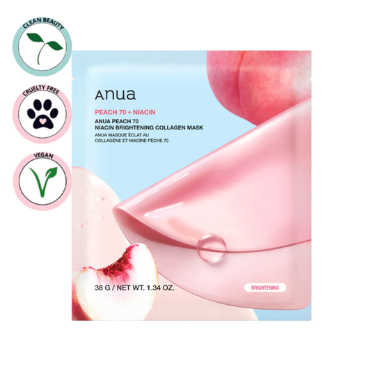 ANUA | Peach 70 Niacin Brightening Collagen Mask 38g
